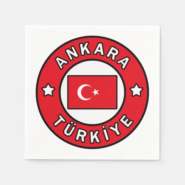 Ankara Türkiye Napkins (Front)