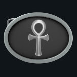 Ankh Belt Buckle<br><div class="desc">The ankh, also known as breath of life, the key of the Nile or crux ansata was the ancient Egyptian hieroglyphic character that read "life". It represents the concept of eternal life, which is the general meaning of the symbol. PLEASE NOTE: THE ANKH IS AN IMAGE WITH A METAL EFFECT....</div>