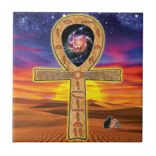 Ankh Ceramic Tile