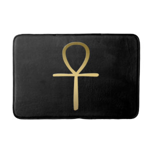 Ankh cross Egyptian symbol Bath Mat