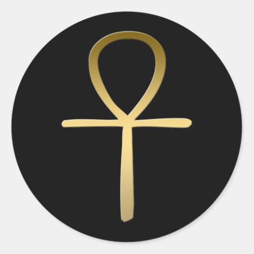 Ankh cross Egyptian symbol Classic Round Sticker