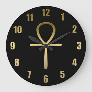 Ankh cross Egyptian symbol Large Clock