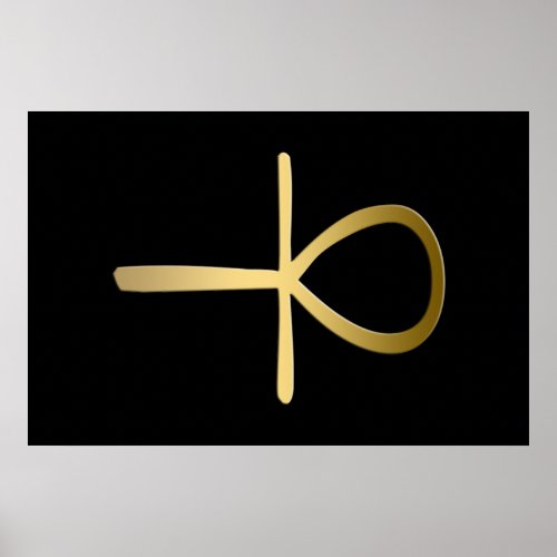 Ankh cross Egyptian symbol Poster
