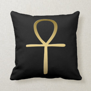 Ankh cross Egyptian symbol Throw Pillow