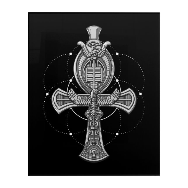 Ankh Cross Eye Of Horus Ancient Egyptian Symbol Acrylic Print (Front)