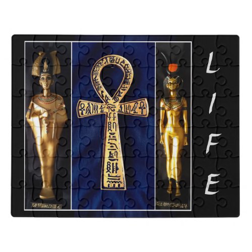Ankh Egyptian God Goddess Statue Jigsaw Puzzle