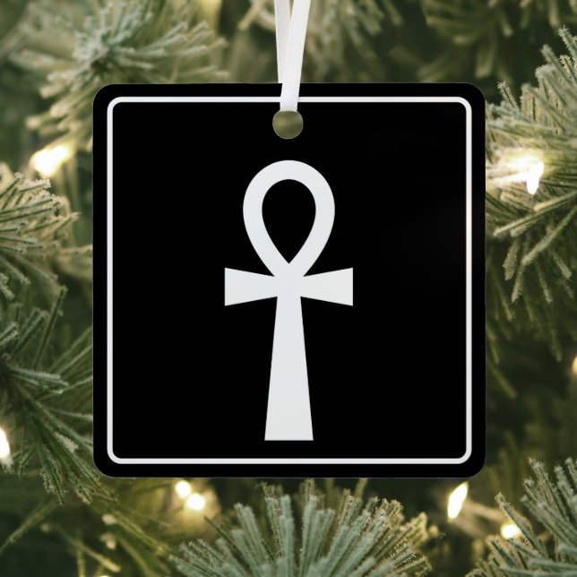 Ankh Egyptian Hieroglyph  Metal Ornament (Insitu)