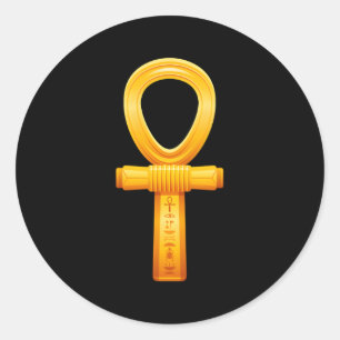 Ankh Egyptian Hieroglyphic Symbol Ancient Egyptian Classic Round Sticker