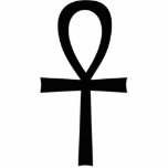Ankh Egyptian Life Symbol Cutout<br><div class="desc">The ankh is an ancient Egyptian hieroglyphic symbol that was most commonly used in writing and in Egyptian art to represent the word for "life" and, by extension, as a symbol of life itself. The ankh has a cross shape but with an oval loop in place of an upper bar....</div>