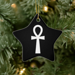 Ankh Egyptian Symbol Ceramic Ornament