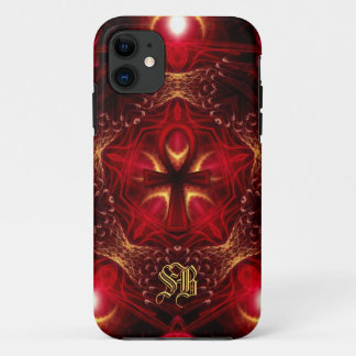 Ankh Energy Red+Gold Custom Monogram iPhone 11 Case