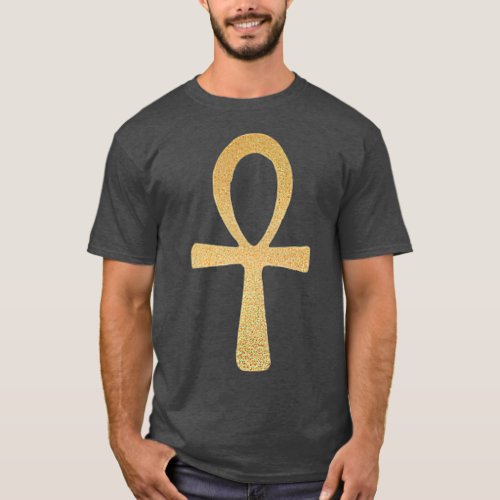 Ankh  Gold Ankh Symbol  w Egyptian Ankh Cross T_Shirt