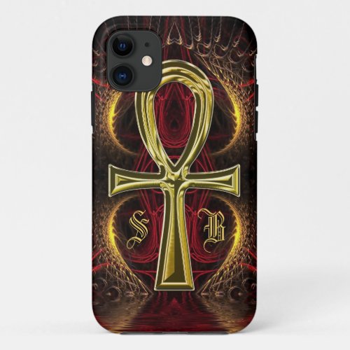 Ankh Gold Goddess Custom Name Gold Ankh iPhone 11 Case