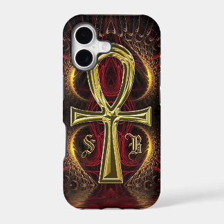 Ankh Gold Goddess Custom Name Gold Ankh iPhone 17 Case