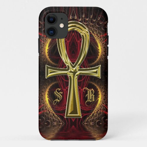 Ankh Gold Goddess Custom Name Initials iPhone 11 Case