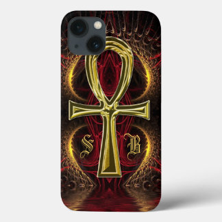 Ankh Gold Goddess Monogram iPhone 13 Case