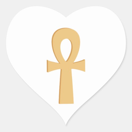 Ankh Heart Sticker