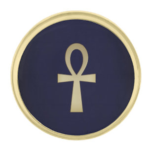 Ankh Key Of Life Gold Finish Lapel Pin