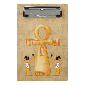 Ankh Key Of Life On Hieroglyph Mini Clipboard