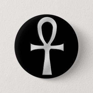 Ankh Silver Button