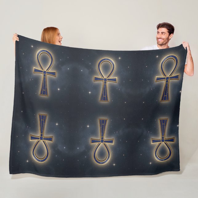 Ankh Symbol Bedeutung – Schlüssel des Lebens´7 Fleece Blanket (In Situ)
