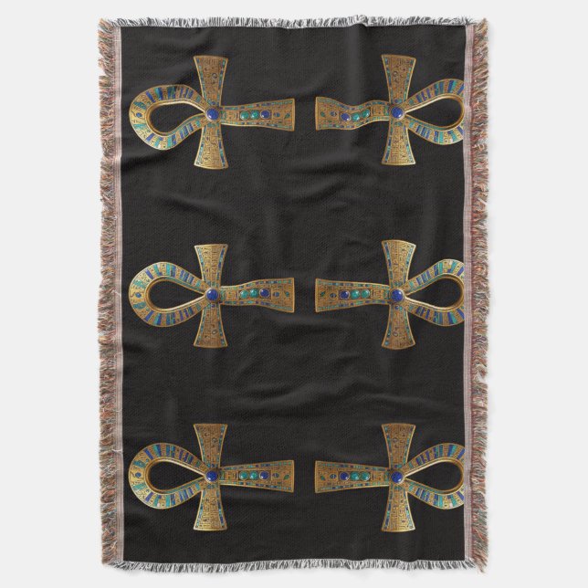 Ankh Symbol Bedeutung – Schlüssel des Lebens´8 Throw Blanket (Front Vertical)