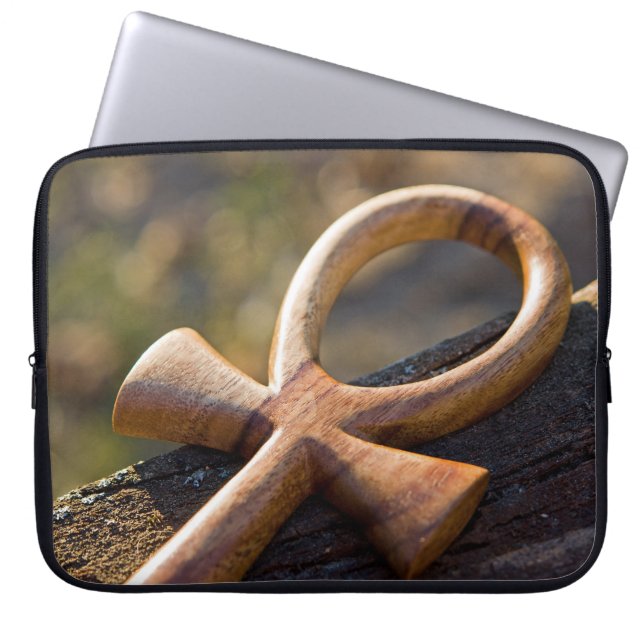 Ankh symbol laptop sleeve (Front)
