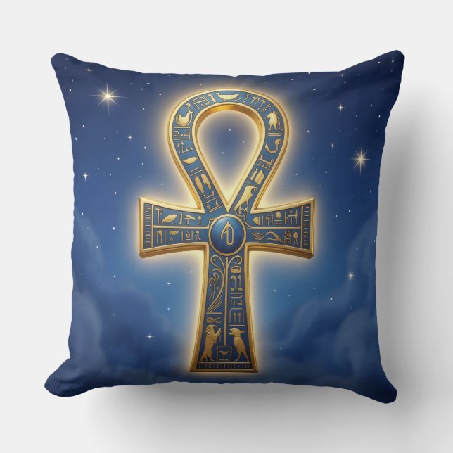 Ankh Symbol Meaning – Key of Life´11 Throw Pillow (Front)