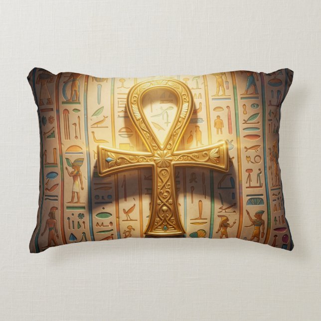 Ankh Symbol Meaning – Key of Life´1 Accent Pillow (Front)
