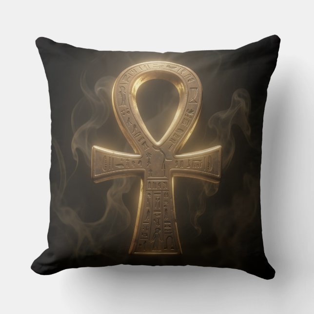Ankh Symbol Meaning – Key of Life´1 Throw Pillow (Front)