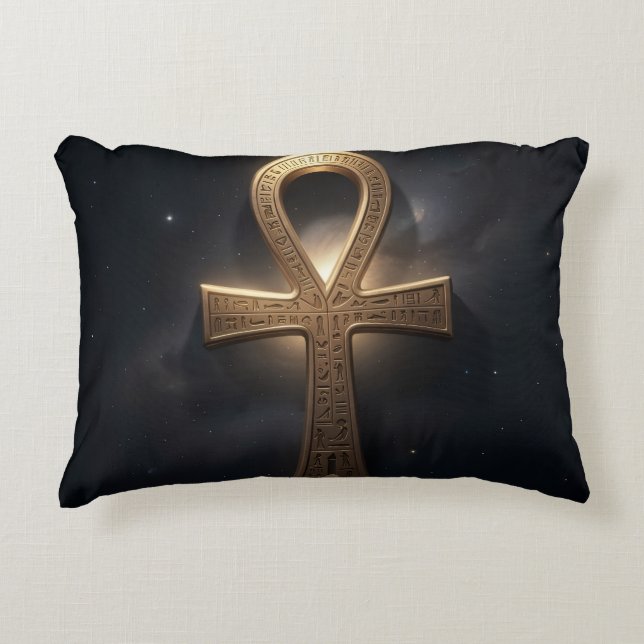 Ankh Symbol Meaning – Key of Life´2 Accent Pillow (Front)