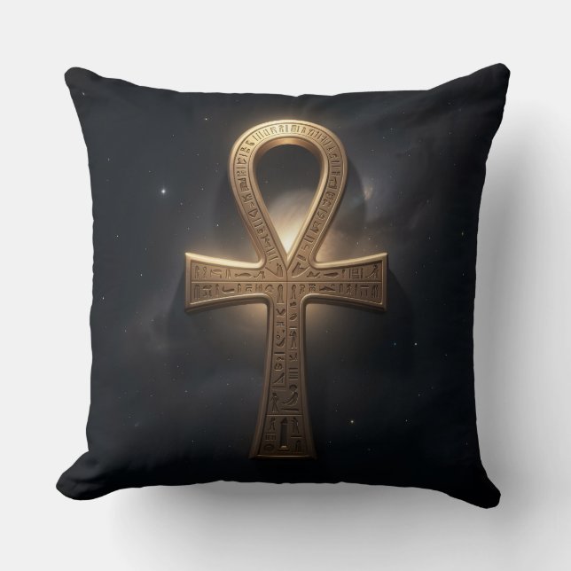 Ankh Symbol Meaning – Key of Life´2 Throw Pillow (Front)