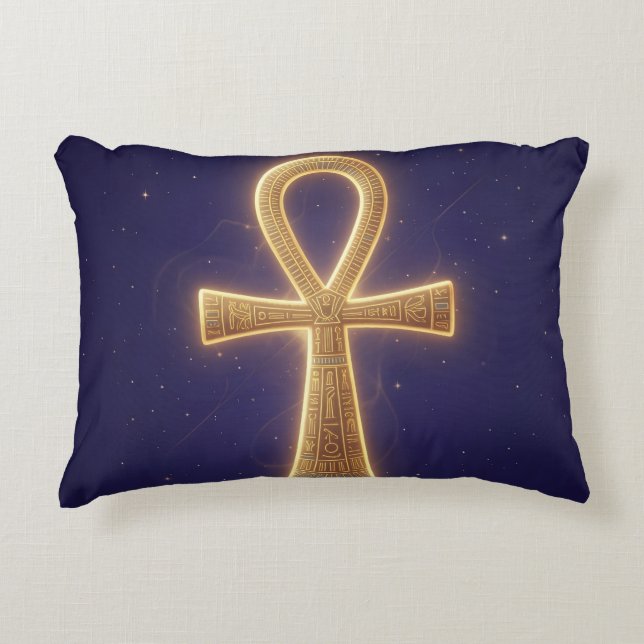 Ankh Symbol Meaning – Key of Life´3 Accent Pillow (Front)