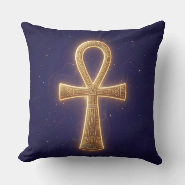 Ankh Symbol Meaning – Key of Life´3 Throw Pillow (Front)