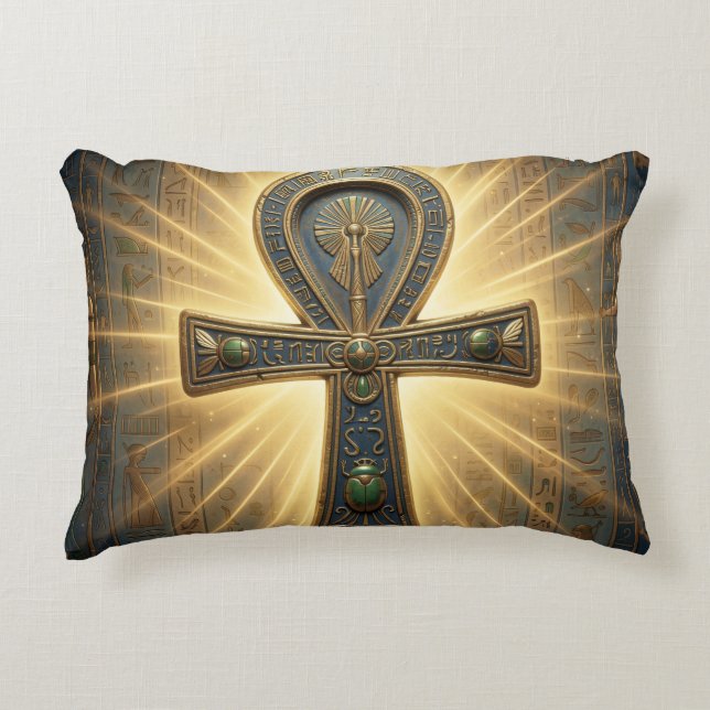 Ankh Symbol Meaning - Key of Life´4 Accent Pillow (Front)