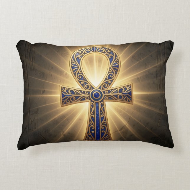Ankh Symbol Meaning – Key of Life´4 Accent Pillow (Front)