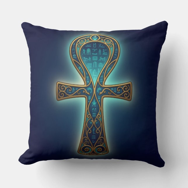 Ankh Symbol Meaning – Key of Life´5 Throw Pillow (Front)
