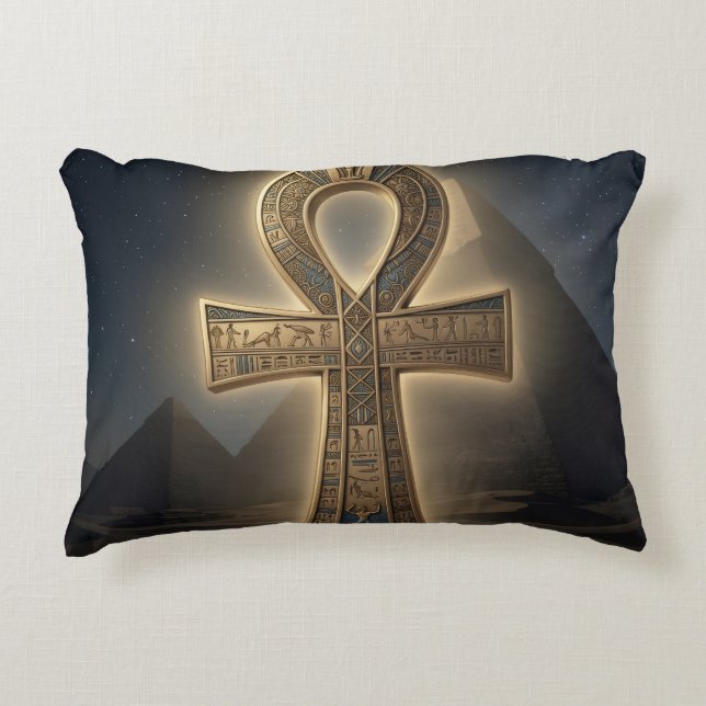 Ankh Symbol Meaning – Key of Life´6 Accent Pillow (Front)