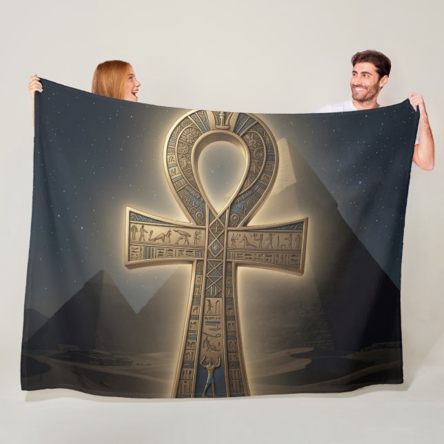 Ankh Symbol Meaning – Key of Life´6 Fleece Blanket (In Situ)