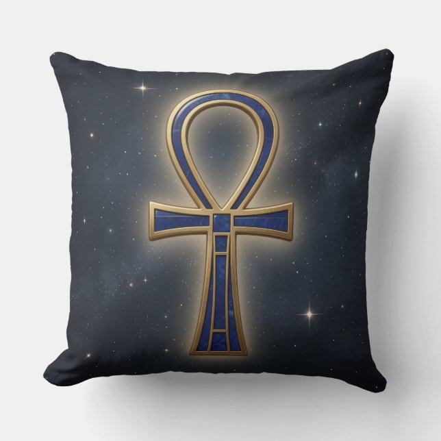 Ankh Symbol Meaning – Key of Life´7 Throw Pillow (Front)