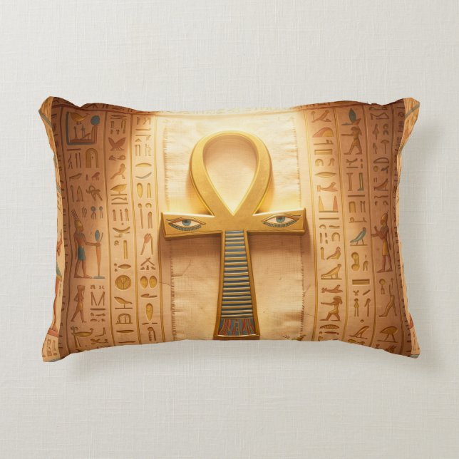 Ankh Symbol Meaning – Key of Life´9 Accent Pillow (Front)