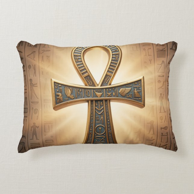 Ankh Symbol Meaning – Key of Life´9 Accent Pillow (Front)