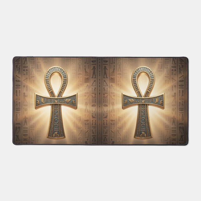 Ankh Symbol Meaning – Key of Life´9 Desk Mat (Front)