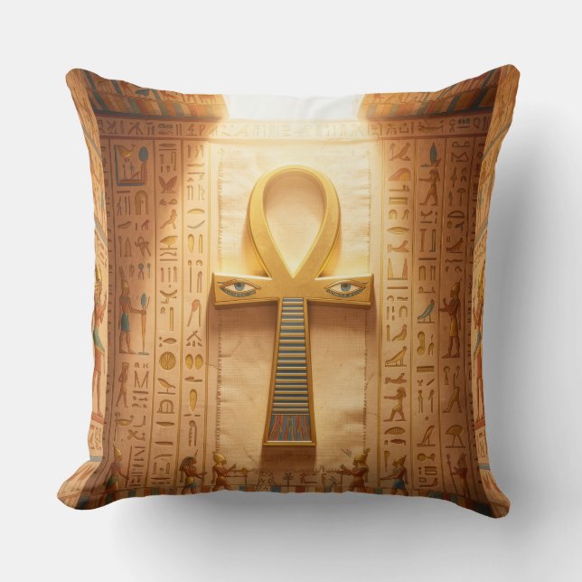 Ankh Symbol Meaning - Key of Life´9 Throw Pillow (Front)