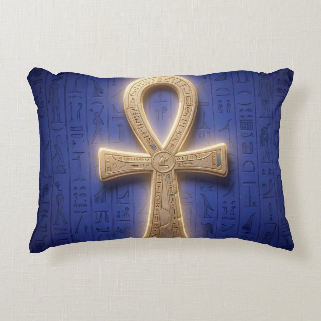 Ankh Symbol Meaning – Key of Life Accent Pillow (Front)