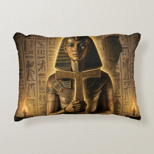 Ankh Symbol Meaning – Key of Life Accent Pillow (Front)