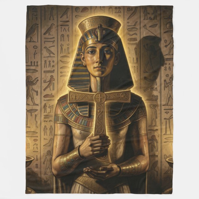 Ankh Symbol Meaning – Key of Life Fleece Blanket (Front)