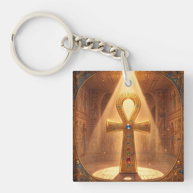 Ankh Symbol Meaning – Key of Life Keychain (Front)