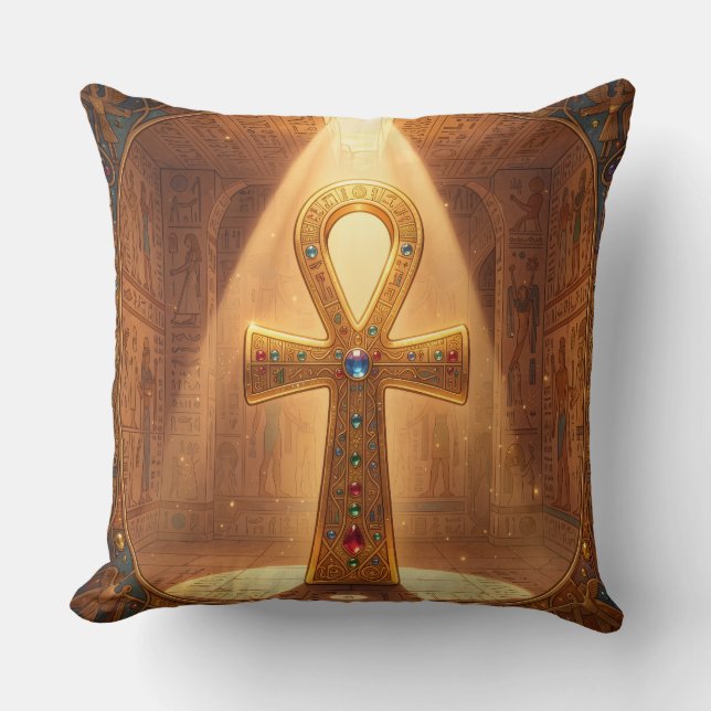 Ankh Symbol Meaning - Key to Life´6 Throw Pillow (Front)