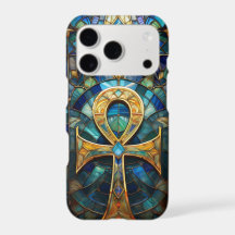 Ankh Symbol Stained Glass Style